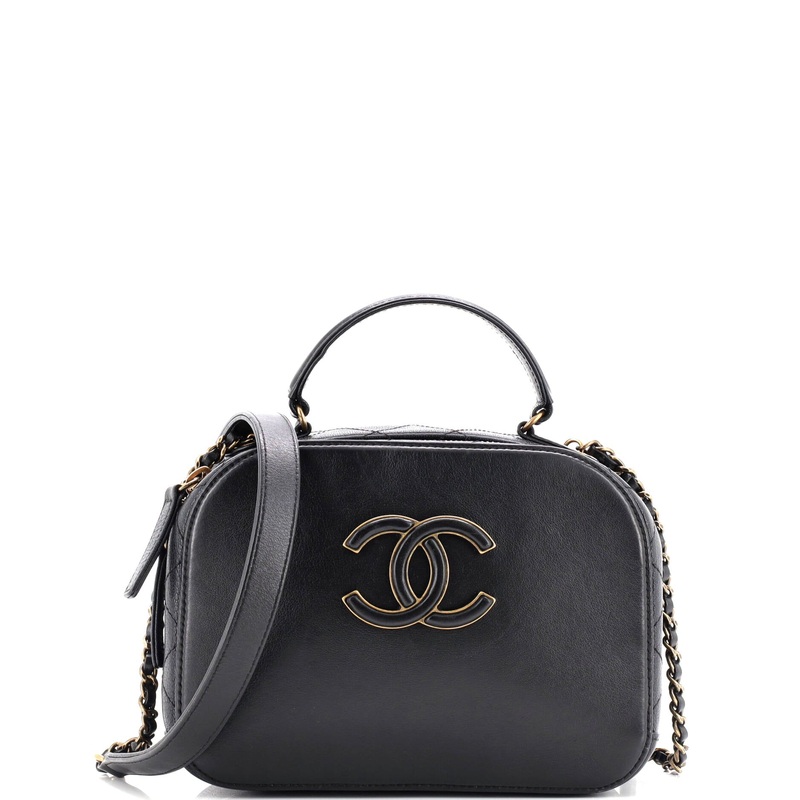 Coco Curve Vanity Case Calfskin and Quilted Goatskin Small