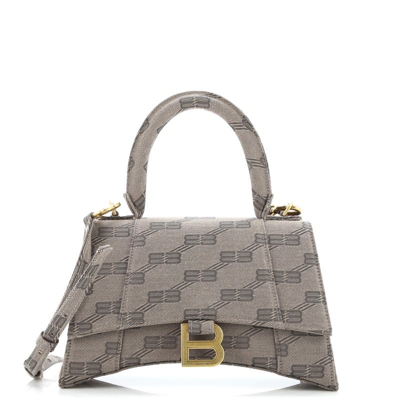 Hourglass Top Handle Bag BB Coated Canvas Small