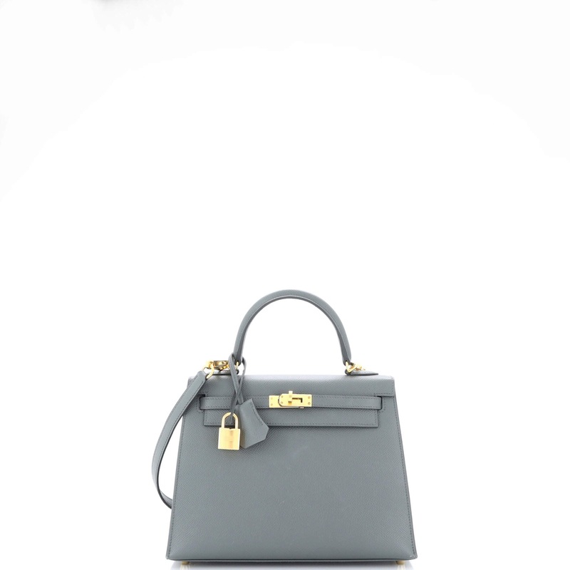 Kelly Handbag Vert Amande Epsom with Gold Hardware 25