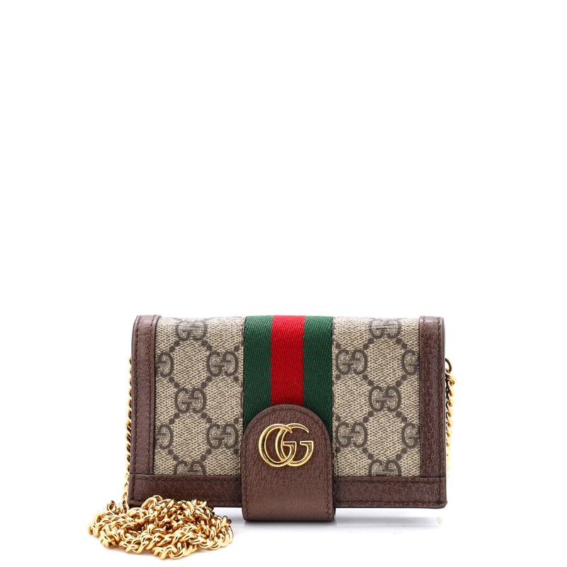 Ophidia Chain Wallet GG Coated Canvas