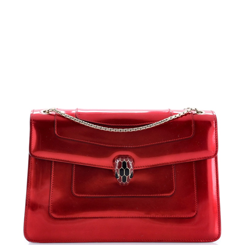 Serpenti Forever Shoulder Bag Metallic Leather Medium