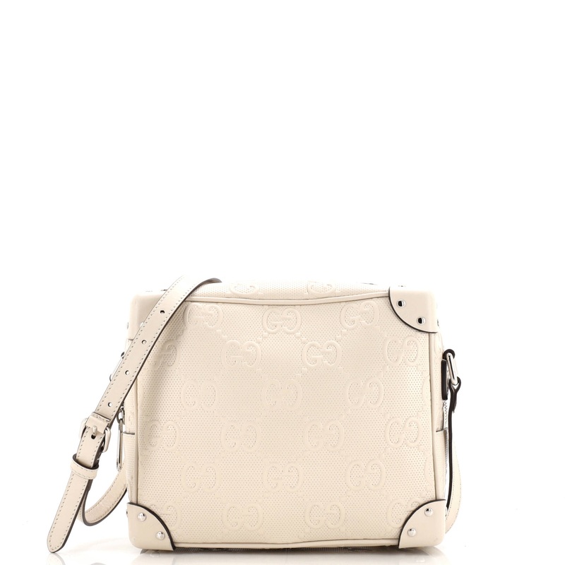 Square Shoulder Bag GG Embossed Perforated Leather