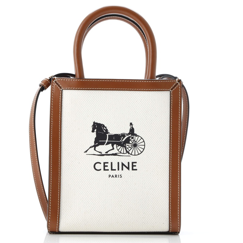 Sulky Vertical Cabas Tote Canvas with Leather Mini