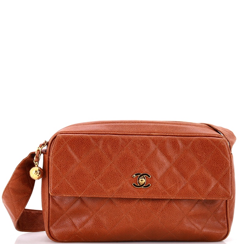 Vintage Front Pocket Camera Bag Quilted Caviar Medium