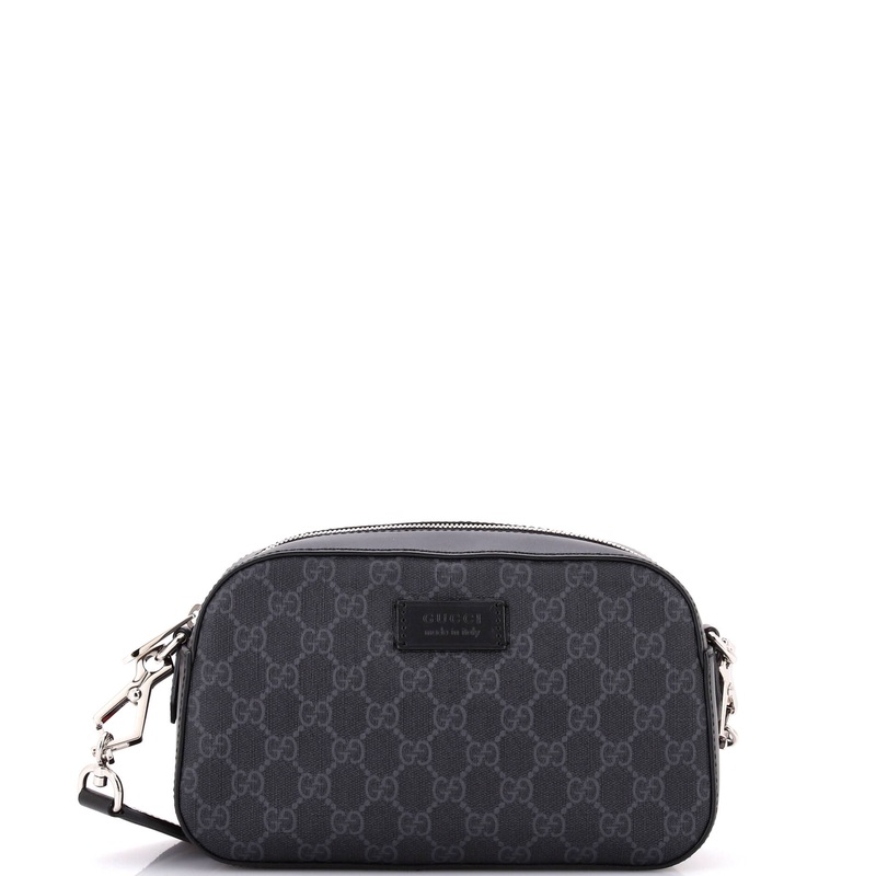 Web Camera Shoulder Bag GG Coated Canvas Small