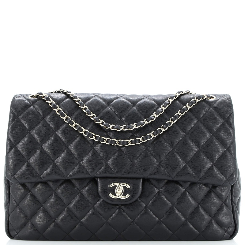 XXL Travel Flap Bag Quilted Caviar Small