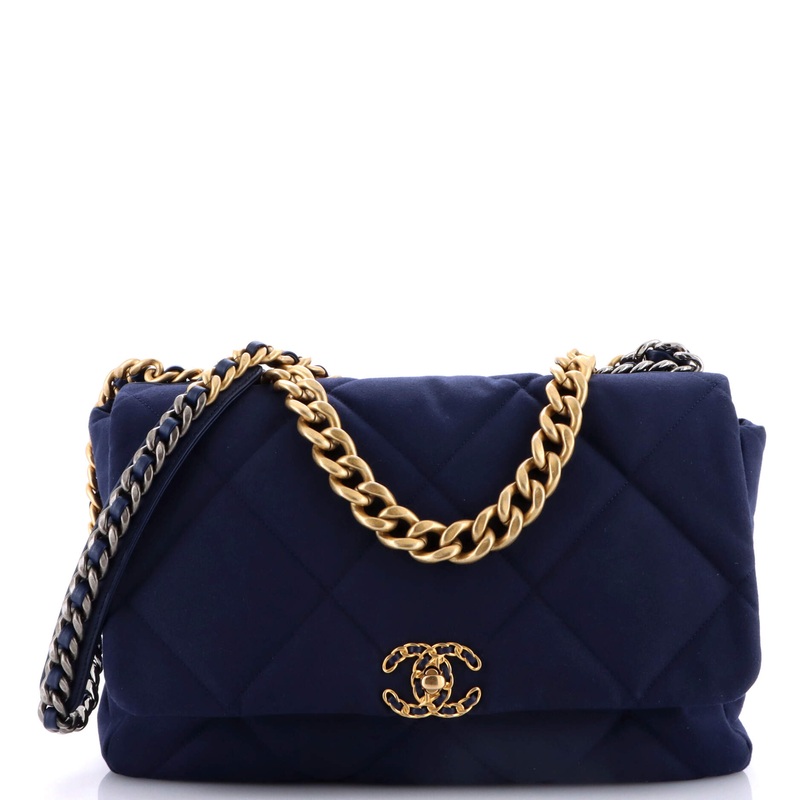 19 Flap Bag Quilted Canvas Maxi
