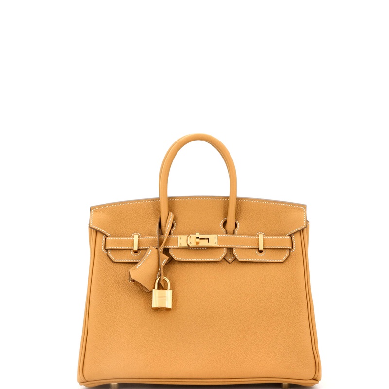 Birkin Handbag Natural Sable Maurice with Gold Hardware 25