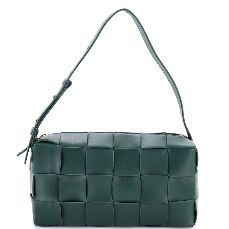 Brick Cassette Shoulder Bag Maxi Intrecciato Leather