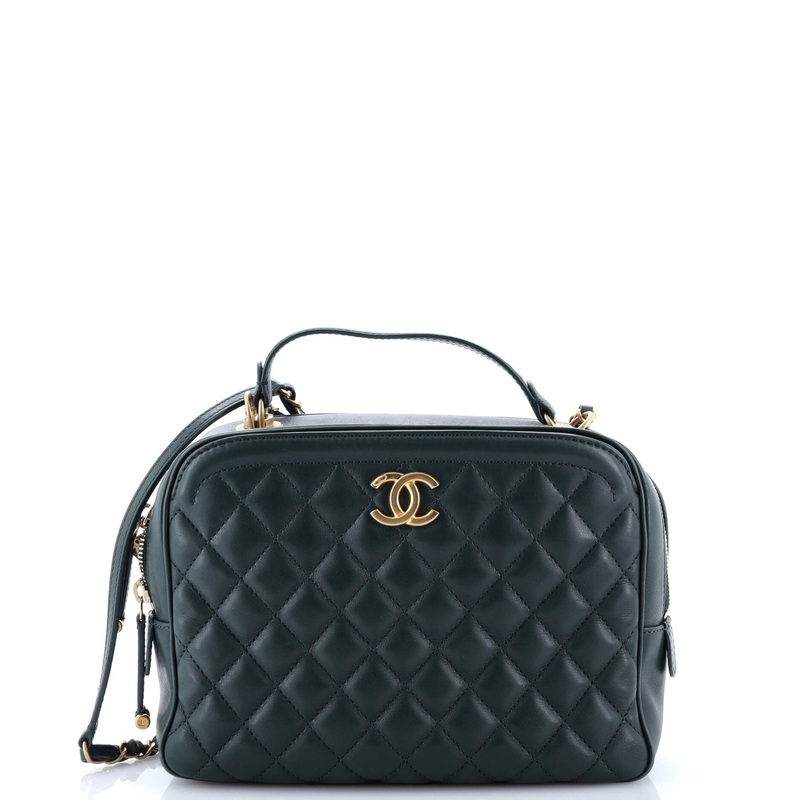 CC Top Handle Vanity Case Quilted Calfskin Medium