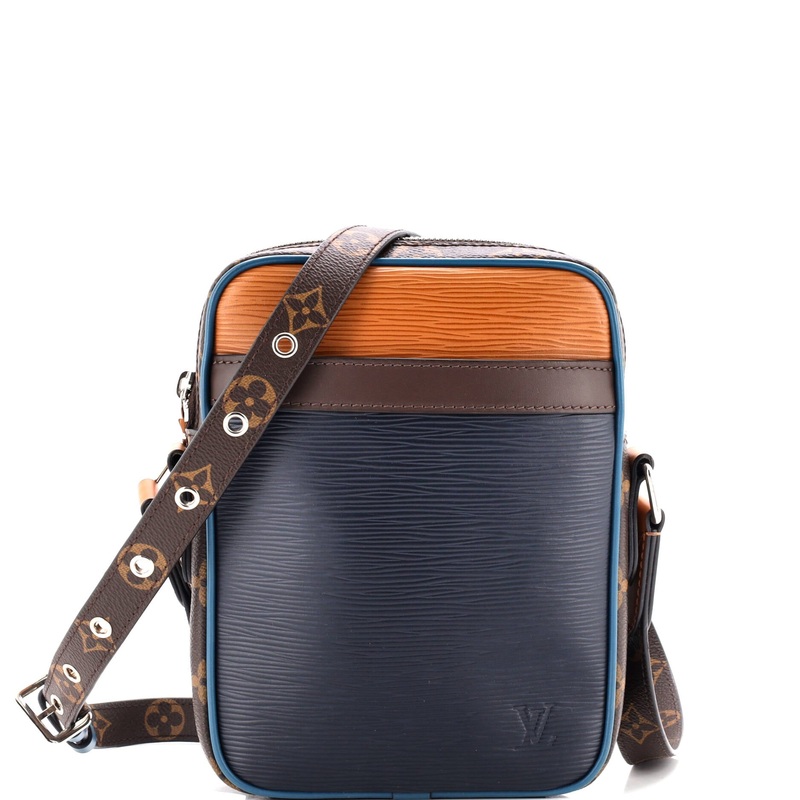 Danube Handbag Epi Leather with Monogram Canvas Slim