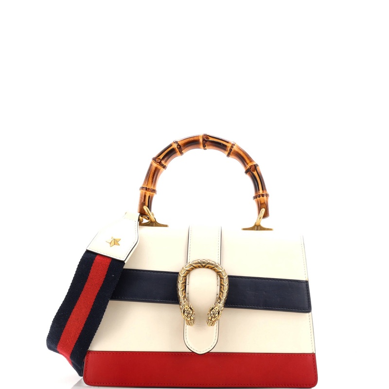 Dionysus Bamboo Top Handle Bag Colorblock Leather Medium