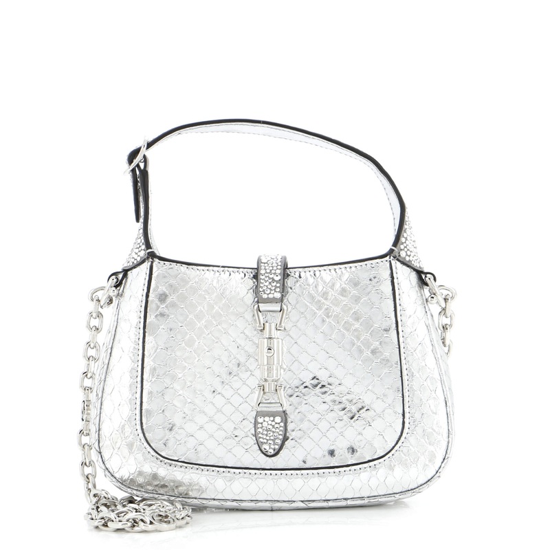 Jackie 1961 Chain Hobo Snakeskin with Crystals Mini