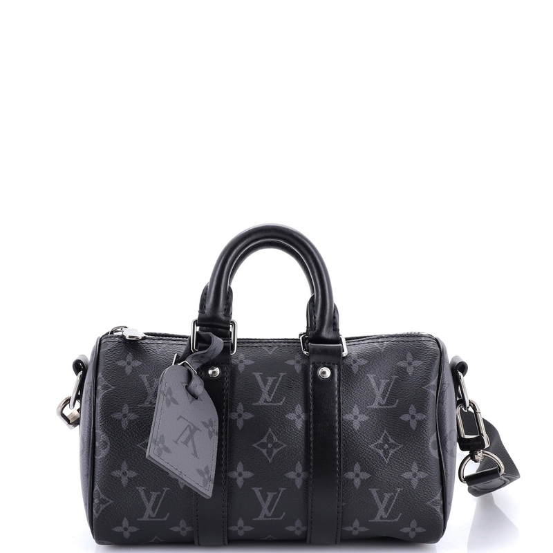 Keepall Bandouliere Bag Reverse Monogram Eclipse Canvas 25