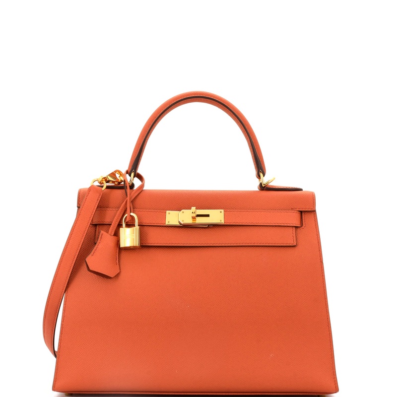 Kelly Handbag Terre Battue Epsom with Gold Hardware 28