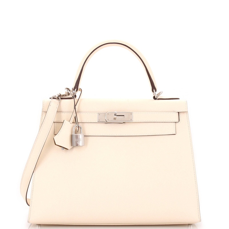 Kelly Handbag Verso Epsom with Palladium Hardware 28