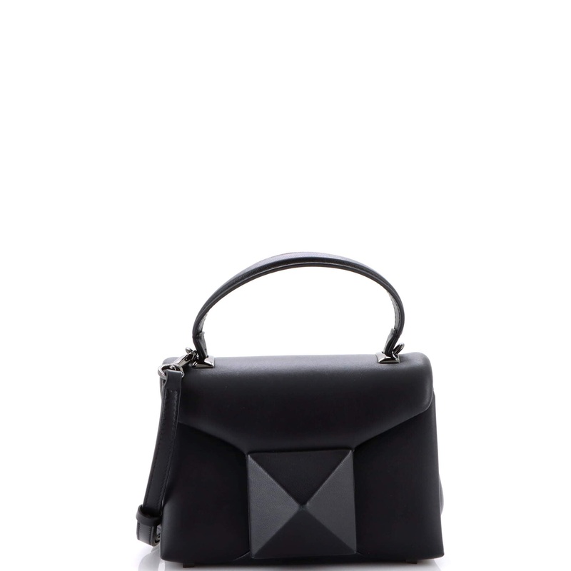 One Stud Top Handle Flap Bag Leather Mini