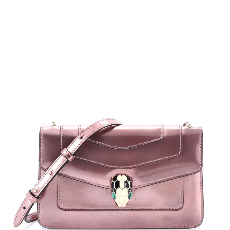 Serpenti Forever Shoulder Bag Metallic Leather Small