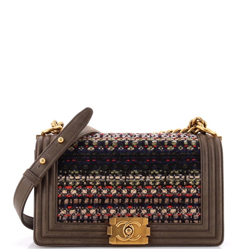 Boy Flap Bag Quilted Tweed Old Medium