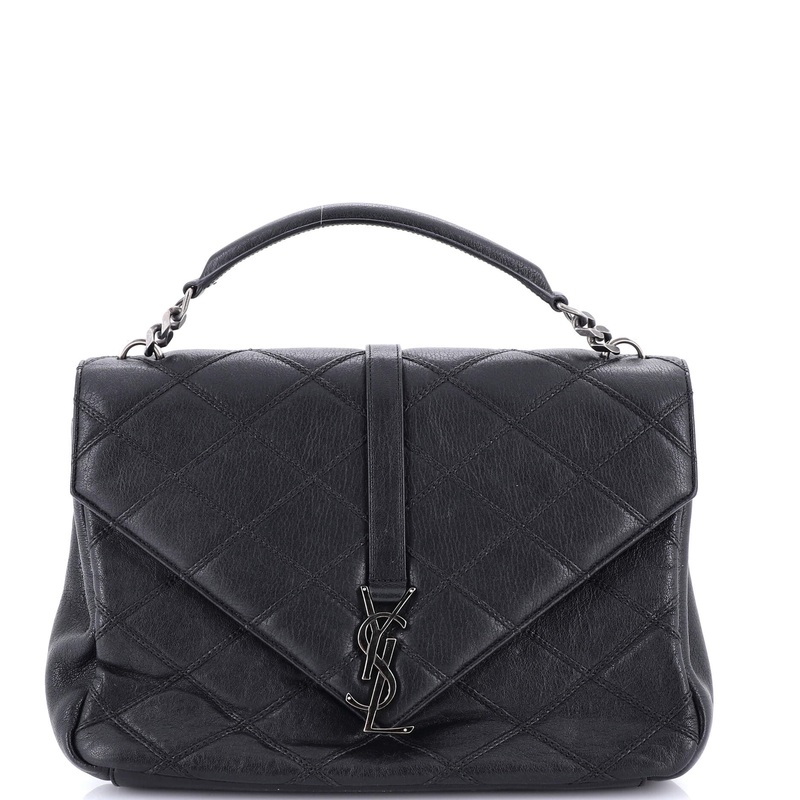 Classic Monogram College Bag Quilted Leather Large