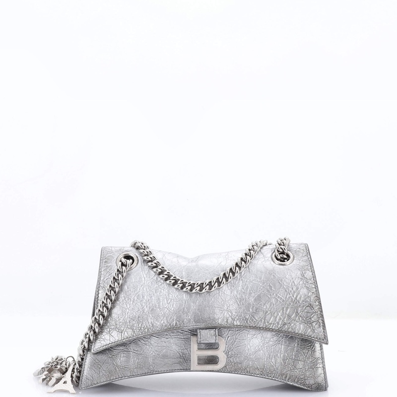 Crush Charm Chain Flap Bag Leather Small