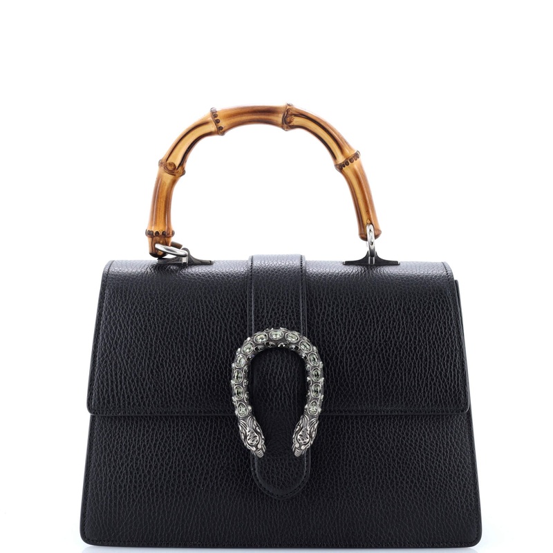 Dionysus Bamboo Top Handle Bag Leather Medium