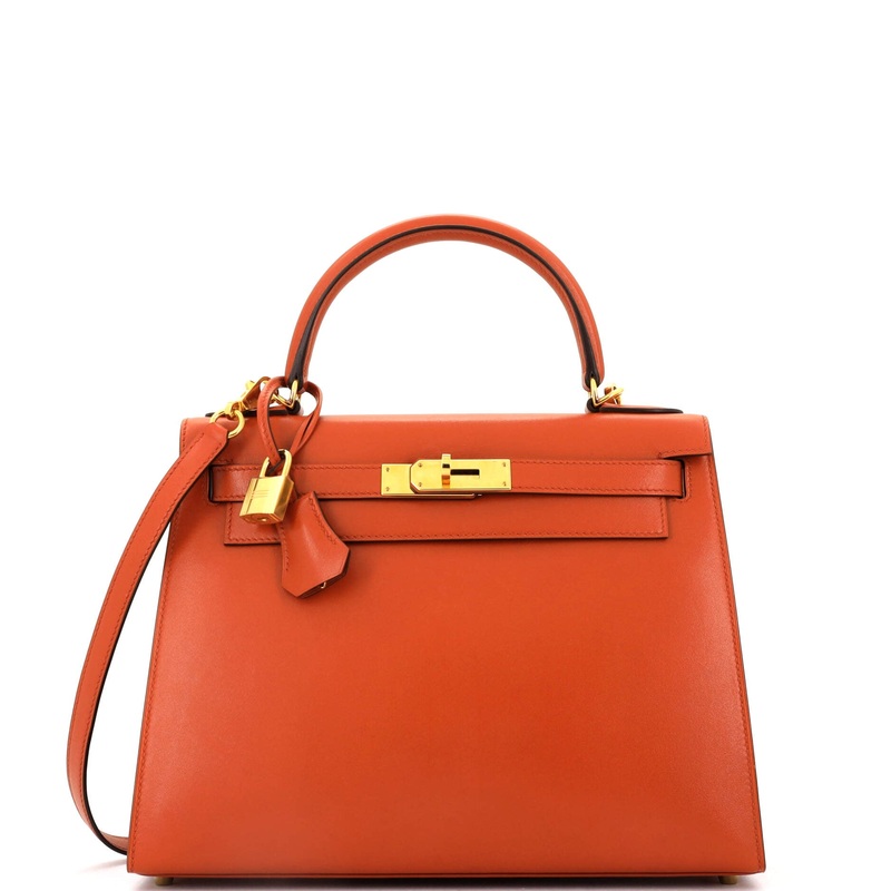 Kelly Handbag Terre Battue Tadelakt with Gold Hardware 28