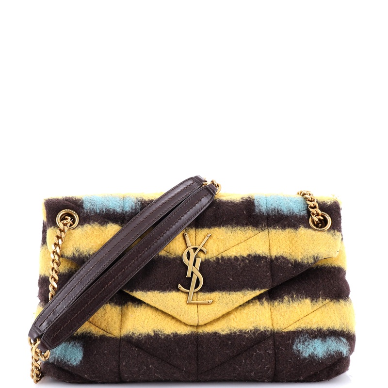 Loulou Puffer Shoulder Bag Quilted Tie Dye Wool Small