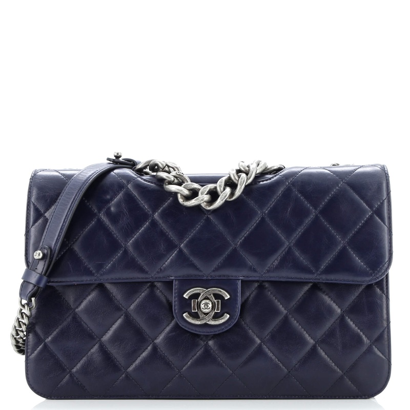 Perfect Edge Flap Bag Quilted Calfskin Jumbo