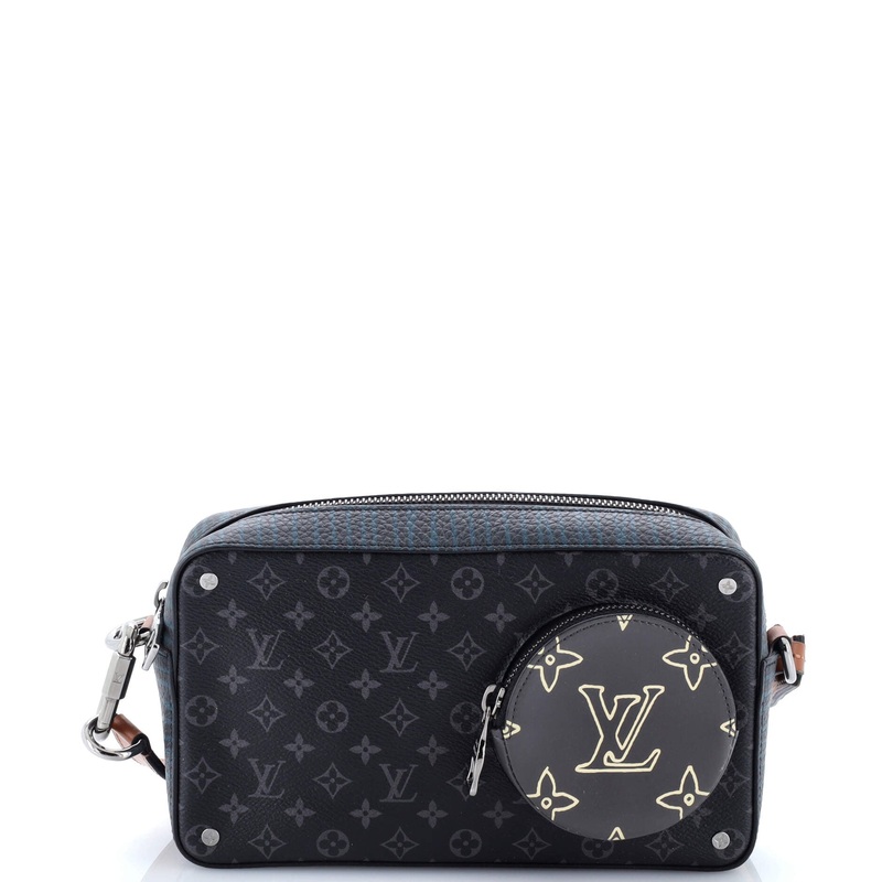 Volga On Strap Bag Monogram Eclipse Canvas with Monogram Leather