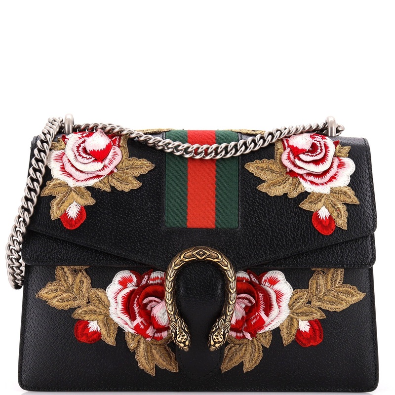 Web Dionysus Bag Embroidered Leather Medium