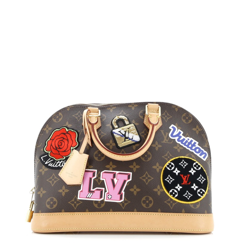 Alma Handbag Limited Edition Patches Monogram Canvas PM
