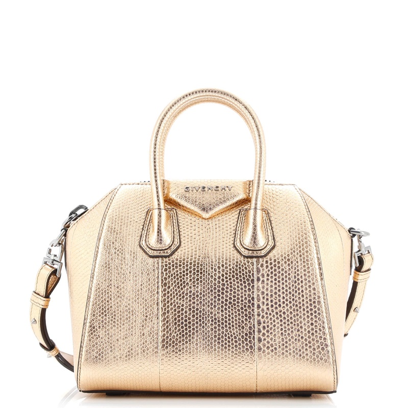 Antigona Bag Snakeskin Embossed Leather Mini