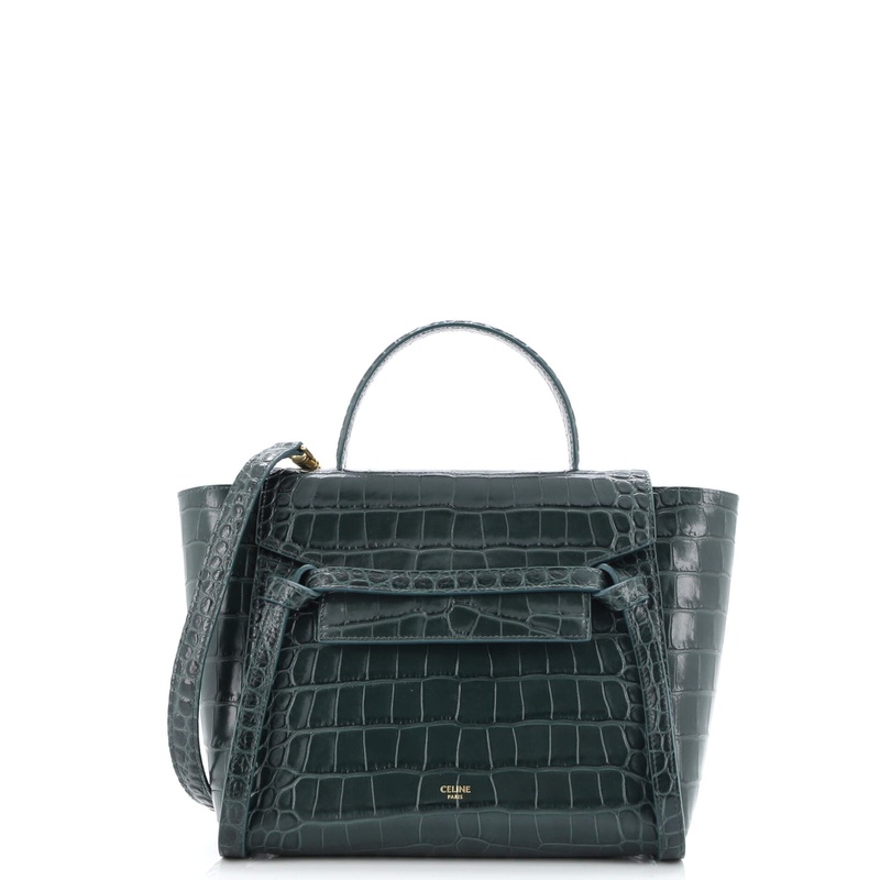 Belt Bag Crocodile Embossed Leather Micro