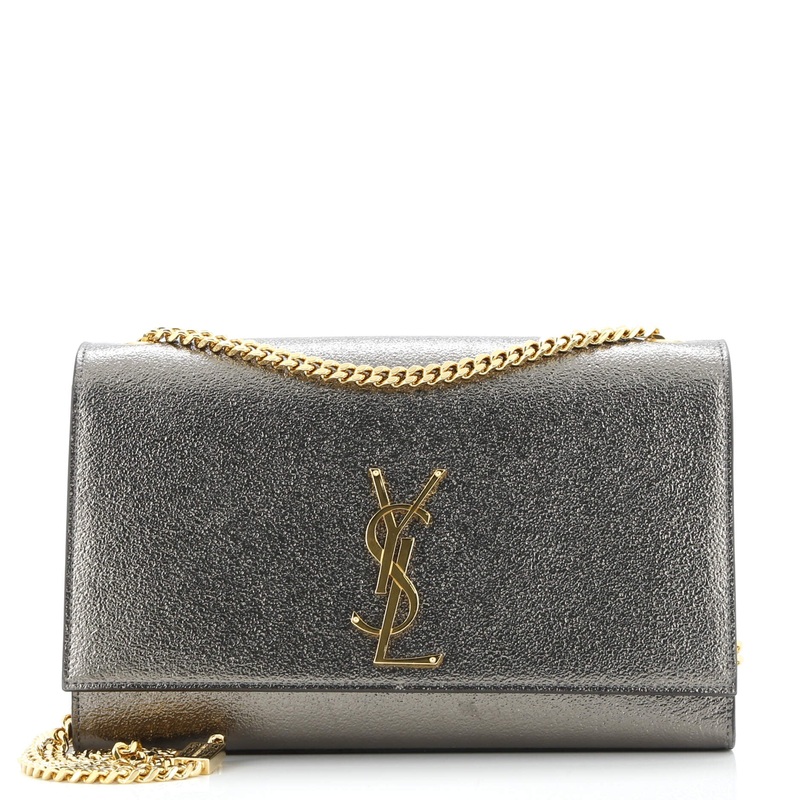 Classic Monogram Crossbody Bag Metallic Leather Medium