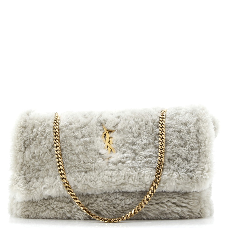 Classic Monogram Reversible Shoulder Bag Shearling and Suede Medium