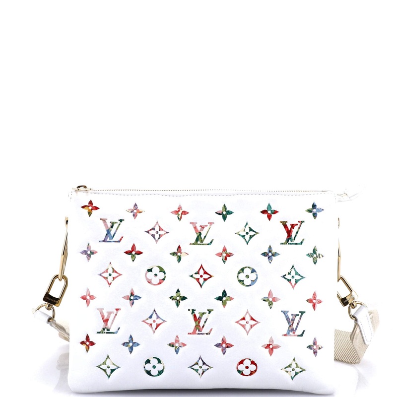Coussin Bag Monogram Flower Embossed Lambskin PM