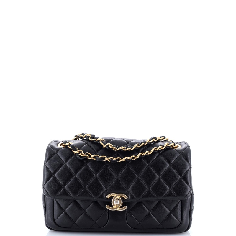 Daily Friend Flap Bag Quilted Lambskin Small