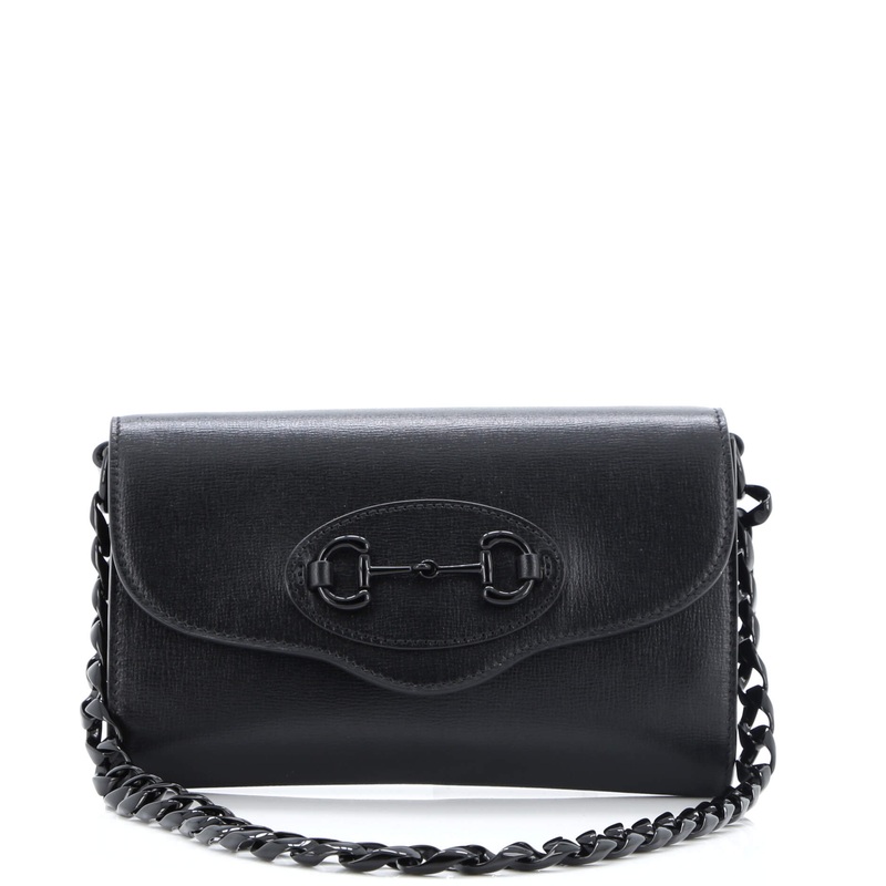 Horsebit 1955 Curved Flap Shoulder Bag Leather Mini