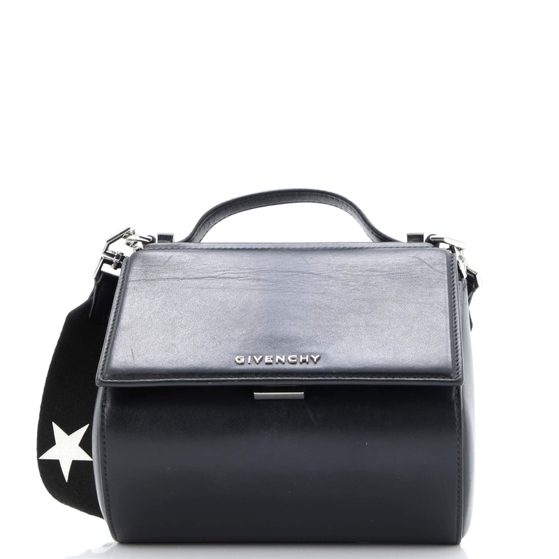 Logo Strap Pandora Box Bag Leather Mini