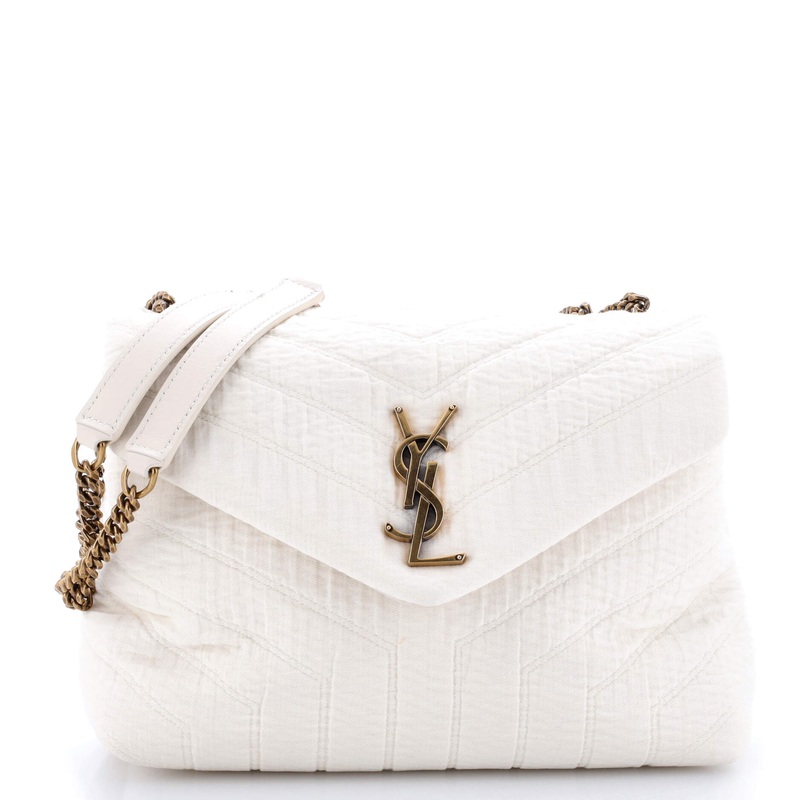 Loulou Shoulder Bag Matelasse Chevron Fabric Small