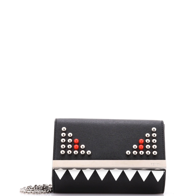 Monster Wallet on Chain Studded Leather