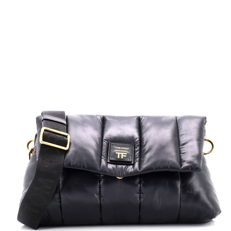 Puffy Crossbody Bag Quilted Nylon Medium