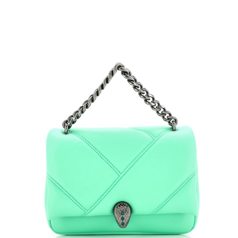 Serpenti Cabochon Messenger Bag Diagonal Quilted Leather Mini