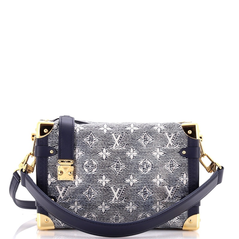 Side Trunk Handbag Monoglam Jacquard Canvas MM