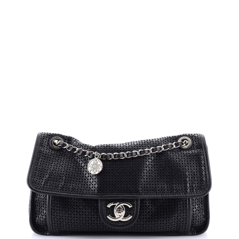 Up In The Air Flap Bag Perforated Leather Medium