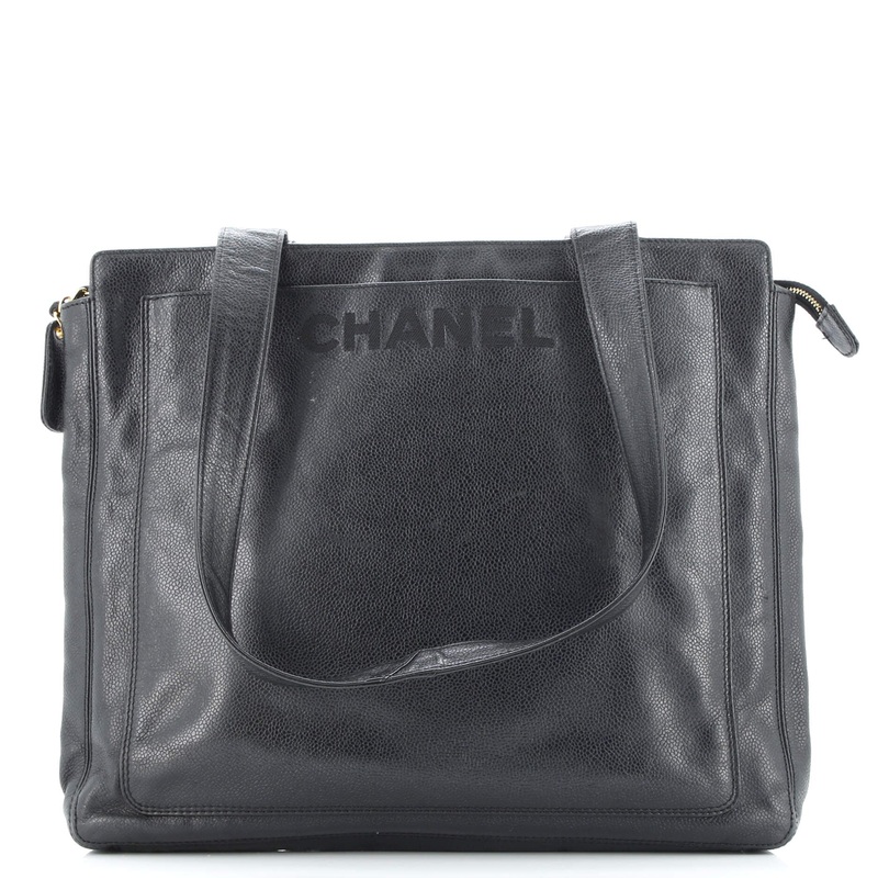 Vintage Logo Zip Shoulder Bag Caviar Large