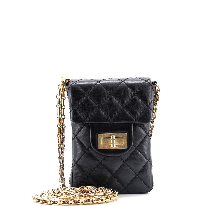 Vintage Reissue 2.55 Phone Holder Crossbody Bag Quilted Aged Calfskin