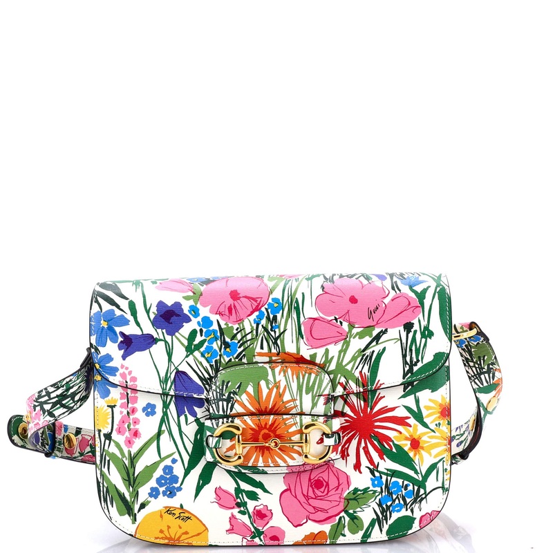 x Ken Scott Horsebit 1955 Shoulder Bag Printed Leather Small
