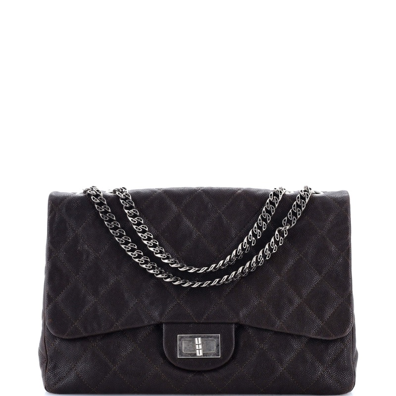 Bijoux Chain Reissue 2.55 Flap Bag Quilted Caviar 227